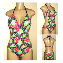 Load image into Gallery viewer, Underwire tie halter cutaway body one piece swimsuits