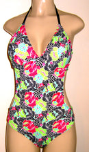 Load image into Gallery viewer, Tie halter cutaway monokini swimsuits