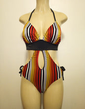 Load image into Gallery viewer, Halter triangle top monokini swimsuit