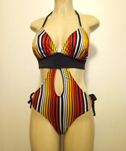 Load image into Gallery viewer, Triangle Keyhole Cutout Monokini Swimsuits
