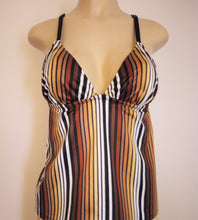 Load image into Gallery viewer, Crisscross Back Tankini Top Apron Open Back