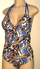 Load image into Gallery viewer, Double string tankini top and classic bikini bottom
