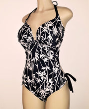 Load image into Gallery viewer, Tie neck halter one piece swimsuit