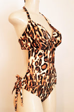 Load image into Gallery viewer, Tie Halter Monokini Cutout Side One Piece Swimsuit