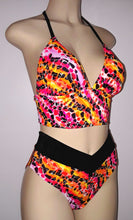 Load image into Gallery viewer, Cropped tankini swimwear top High waist bikini bottom