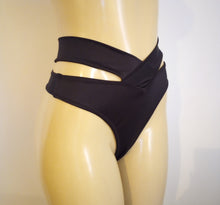 Load image into Gallery viewer, High waisted thong bikini bottom