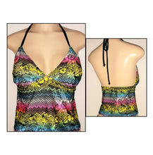 Load image into Gallery viewer, High Back Tankini Top Tie Halter Neck