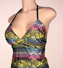 Load image into Gallery viewer, High Back Tankini Top Tie Halter Neck