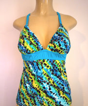 Load image into Gallery viewer, rib band tankini swimsuit tops open backs