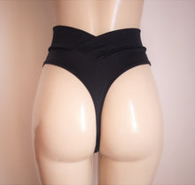 Load image into Gallery viewer, women's high waisted thong bottoms