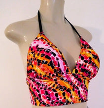 Load image into Gallery viewer, tie halter short tankini top