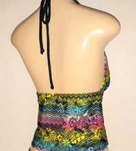 Load image into Gallery viewer, High Back Tankini Top Tie Halter Neck