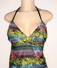 Load image into Gallery viewer, High Back Tankini Top Tie Halter Neck