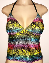 Load image into Gallery viewer, High Back Tankini Top Tie Halter Neck