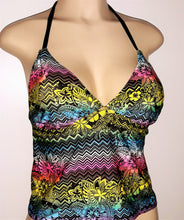 Load image into Gallery viewer, High Back Tankini Top Tie Halter Neck