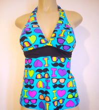 Load image into Gallery viewer, Seam halter tankini swimsuits