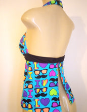 Load image into Gallery viewer, Open back halter tankini top
