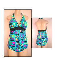 Load image into Gallery viewer, Open back halter tankini tops