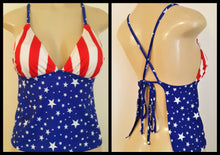 Load image into Gallery viewer, Apron Back Tankini for Women Open Crossover Back Swimsuit Tops