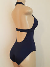 Load image into Gallery viewer, Seamed halter one piece swimsuit
