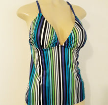 Load image into Gallery viewer, Triangle Tankini Top. Open Back Tankini Swimwear