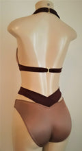 Load image into Gallery viewer, Halter swimsuit top and high waistband swimwear bottom