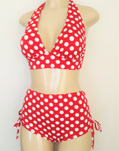 Load image into Gallery viewer, Retro halter pin up swimsuits
