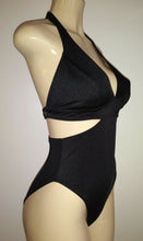 Load image into Gallery viewer, Seamed halter one piece swimsuit