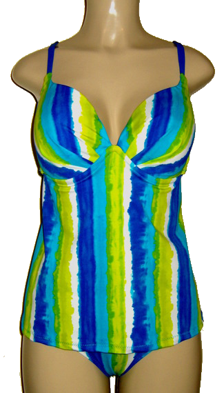 Push up tankini with open back and Timeless Bottom