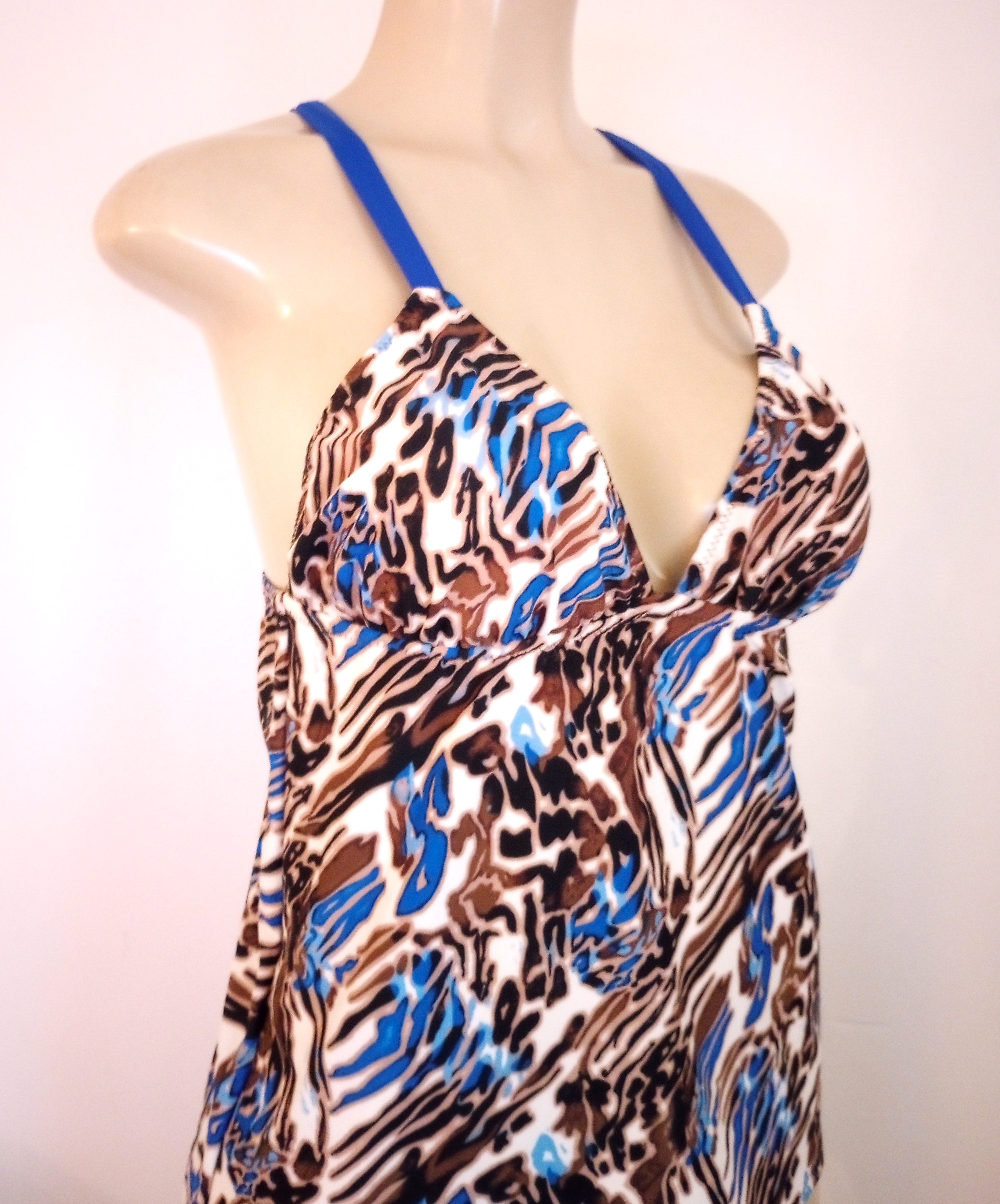 Long Torso Tankinis for Tall Women, Crossover Tie Back Swimsuit Top ...