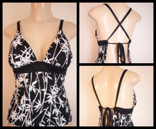 Load image into Gallery viewer, Crossover back tankini swimwear tops
