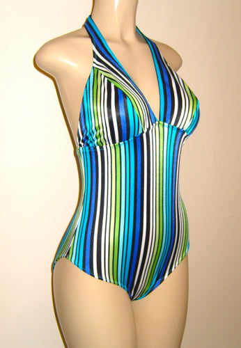 women's halter one piece bathing suits