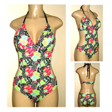 Load image into Gallery viewer, Underwire tie halter cutaway body one piece swimsuits
