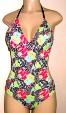 Load image into Gallery viewer, Tie halter cutaway monokini swimsuits
