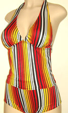 Load image into Gallery viewer, tie halter tankini swimsuit
