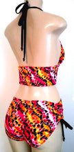 Load image into Gallery viewer, tie halter short tankini tops
