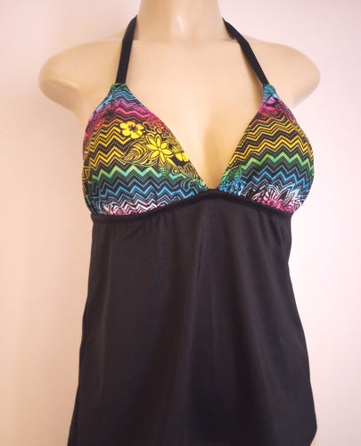 Triangle halter tankini top