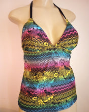 Load image into Gallery viewer, Tie Back Triangle Tankini Top Halter Neck
