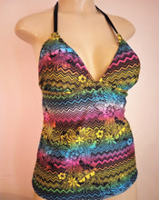 Load image into Gallery viewer, Tie Back Triangle Tankini Top Halter Neck
