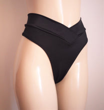 Load image into Gallery viewer, high waist thong bikini bottoms
