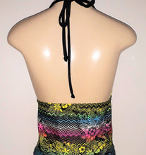 Load image into Gallery viewer, High Back Tankini Top Tie Halter Neck
