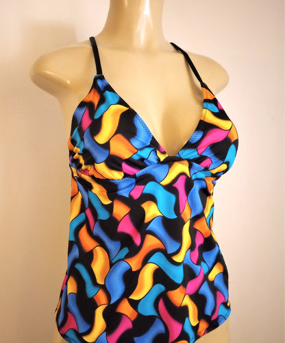 Tie back tankini tops