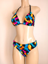 Load image into Gallery viewer, Triangle bikini top and low-rise bikini bottoms
