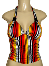 Load image into Gallery viewer, Gathered Halter Tankini top
