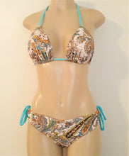 Load image into Gallery viewer, Halter triangle bikini top and Low-rise bikini bottom
