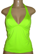 Load image into Gallery viewer, Seamed Halter Tankini Top. Women&#39;s Halter Tankini Swimsuit Tops
