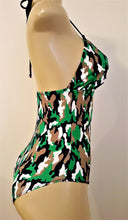 Load image into Gallery viewer, camouflage one piece swimsuits
