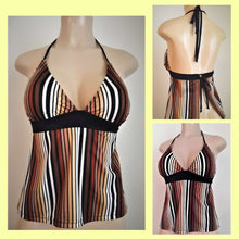 Load image into Gallery viewer, tie halter neck apron back tankini tops
