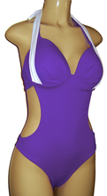 Load image into Gallery viewer, Double halter tie monokini swimwear
