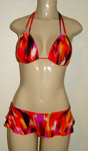 Load image into Gallery viewer, Double string halter and ruffle skirt bottom
